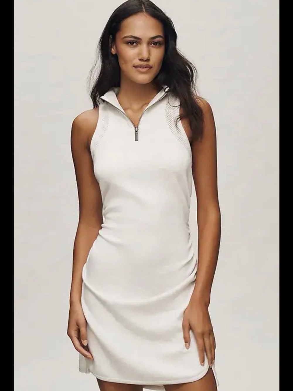 NWT Anthropologie Daily Practice Athletic Quarter-Zip Fitted Dress Retail $128 L